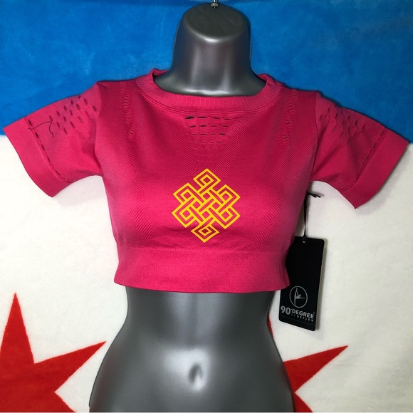 90' Degrees Crop Top Raspberry Jam Color NWT - Picture 3 of 12